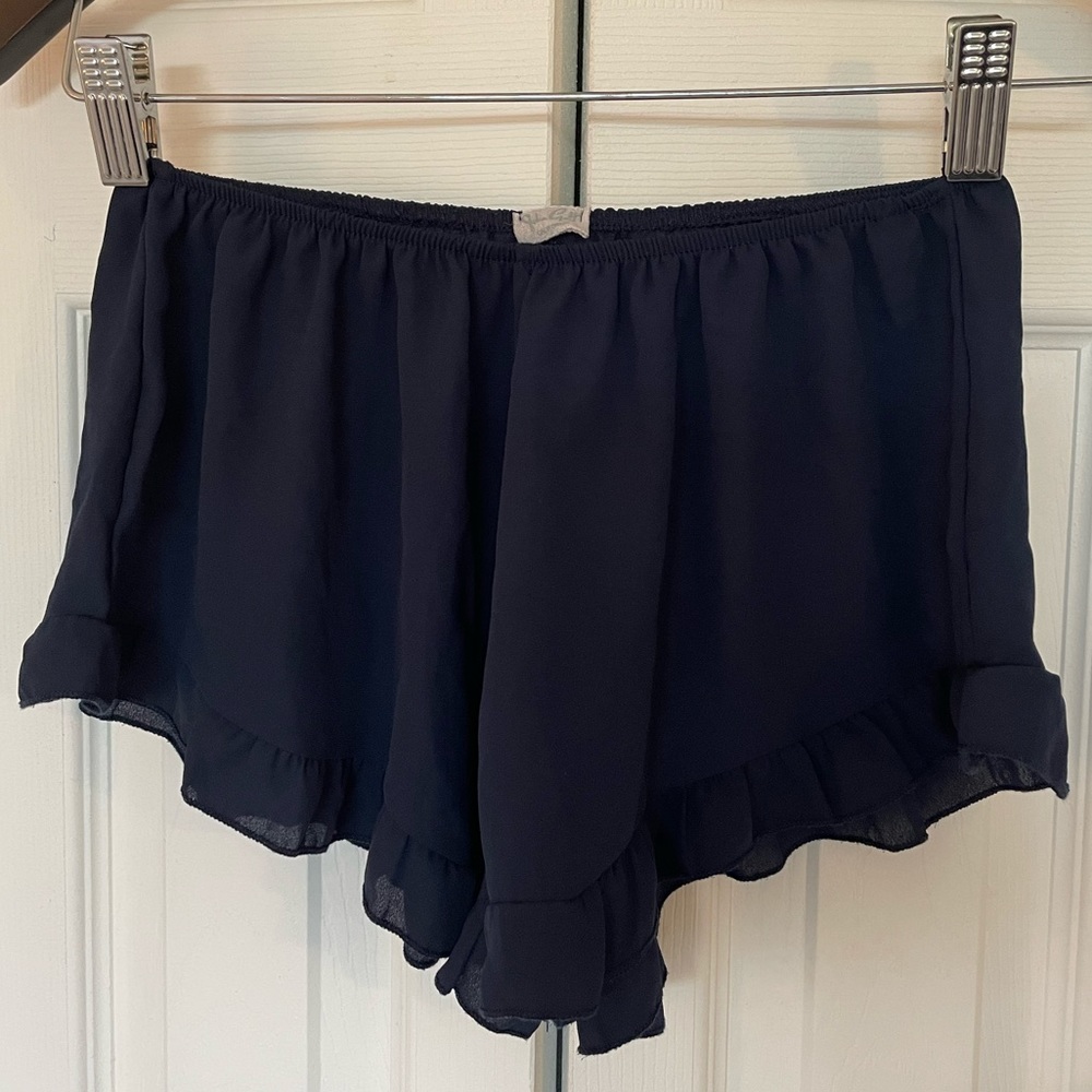 Brandy Melville navy sheer shorts. One size. Never worn.